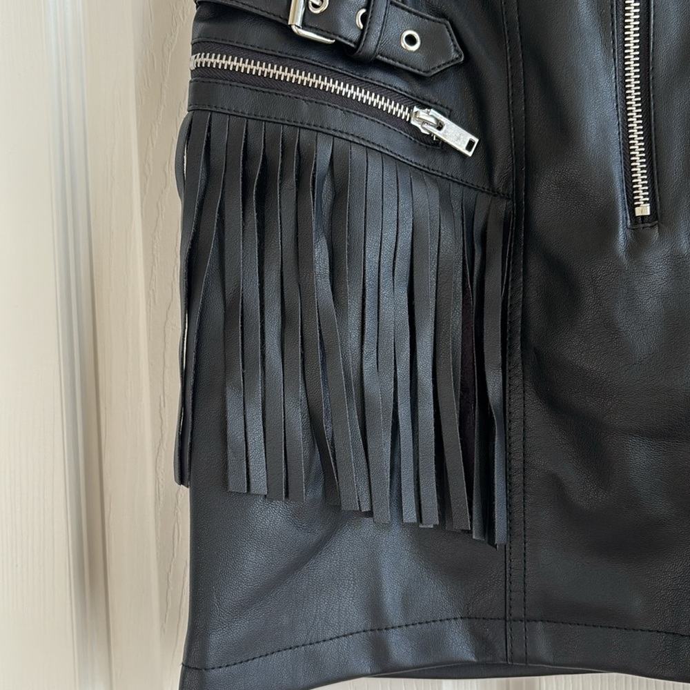 NWT Black Faux Leather Skirt - Picture 3 of 13